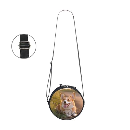 Personalized Photo Crossbody Handbag Purse for Women Round Canvas Purses Custom Shoulder Bag Her Gifts for Birthday New Year3