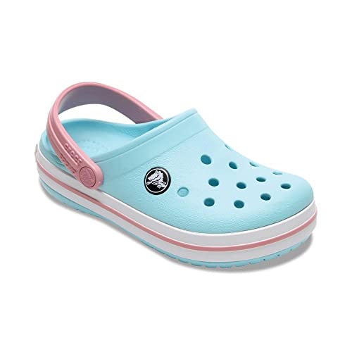 CROCS Crocband Clog K - Ice Blue/White - J3 , X207006-4S3-J3, Unisex Adult , Ice Blue/White , J3