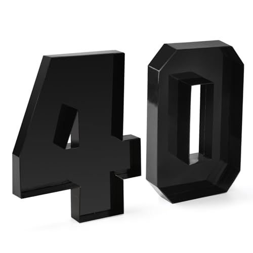 Datyiiha Cardboard Number for Charcuterie 40 Set Fillable Tray 10.2'' Black Charcuterie Paper Box for 40th Birthday Anniversary Party Decorations Chocolate Candy Cupcake Container