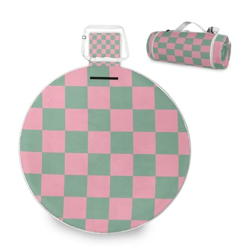 Accessoires de plage ronds d'été avec tapis de jeu portable pour extérieur