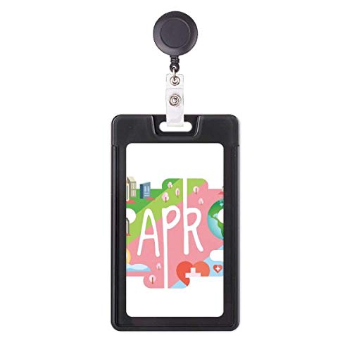 Porte-badge rétractable avril enrouleur de badge fantaisie pour carte d'identité