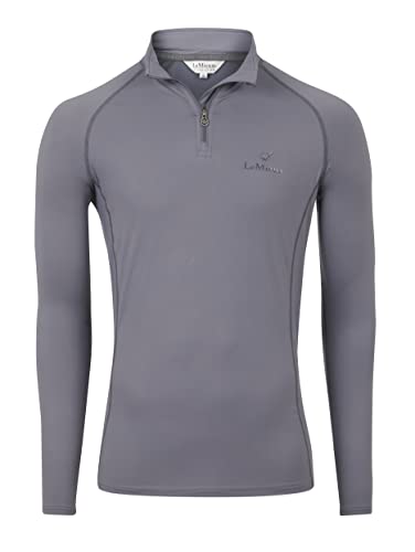 LeMieux Men’s Base Layer Top - My Long Sleeve Athletic Thermal Shirts - Equestrian Apparel & Gear for Horseback Riding - (Grey/XX-Large)