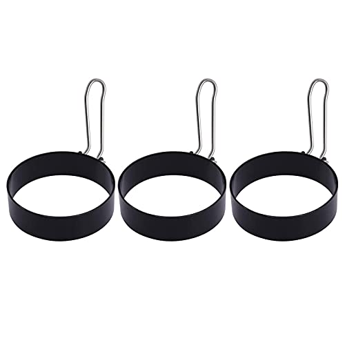 mewmewcat Anel de ovo redondo para cozinhar ovo anéis para cozinhar aço inoxidável antiaderente mold