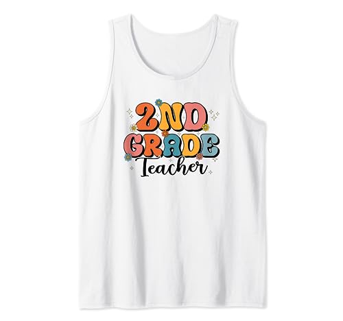 2nd Grade Teacher First Day Of School Groovy Back To School Camiseta sin Mangas