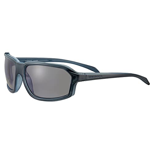 SERENGETI GAFAS DE SOL HEXT Shiny Dark Blue Spray on Milky Blue Base - Saturn Polarized Smoke TALLA M-L