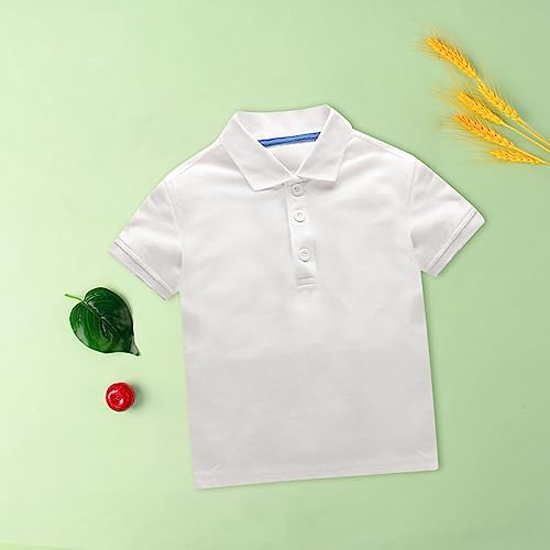 The 𝐂hildren's 𝐏lace Kids Baby Boys and Toddler Uniform Boys Short Sleeve Pique Polo T-Shirt Tops Summer Clothes2