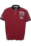 Produkttyp: HEMD Kitaro Poloshirt Polo Shirt Hemd Herren Kurzarm Baumwolle Piqué Plusgröße, Farbe:rot, Herrengrößen:3XL