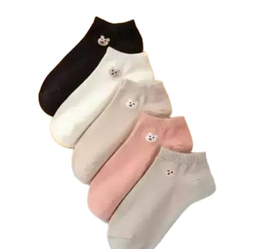 4 Pairs Latest Quality Short Socks Cotton Ankle Length Comforts Breathable | Women - Comfortable & Stylish Ladies Socks, Color & Design as per Availability (Pack of 4 Pair) AAD-P599-image-35