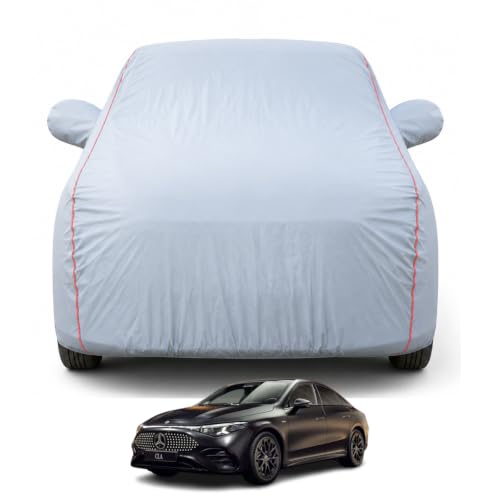 Image of Premium Car Cover for Mercedes CLA-200 /220 Model | Waterproof, UV & Dust Protection | Mirror & Antenna Pocket | Triple Stitched, Soft Inner Lining, Belt & Buckle (Dark Grey)