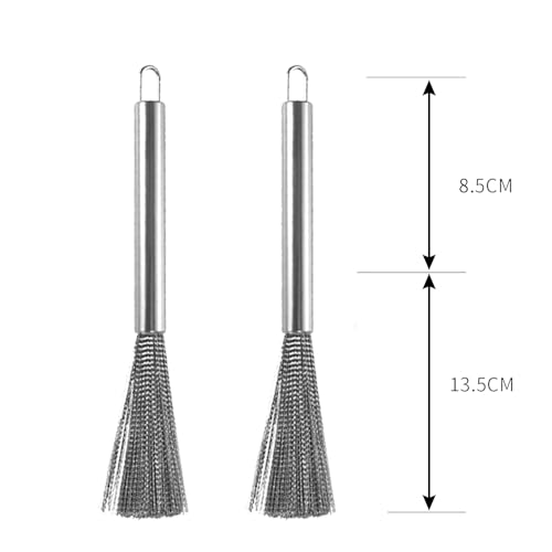Image of Pot Brush, Stainless Steel Pot Brush, Kitchen Pot Brush, Bowl Brush, Cooking Broom,Metal Scrubbers for Cleaning Dishes,Dish Brush,25cm Cleaning Brush. (4)