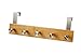 Buir Hanging Tree Bamboo Stainless Steel Over Door Hook Rack, Door Hanger - 5 Hook