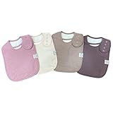 Isabeli Organic Cotton Toddler Drool Bibs 4 Pack - Pink