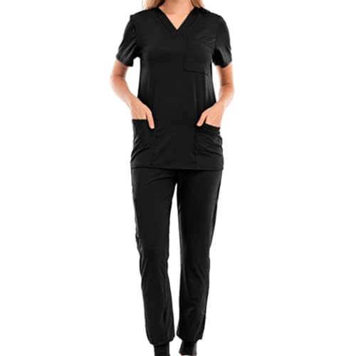 Vêtement de travail infirmière blouse manches courtes pantalon léger