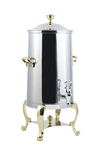 Bon Chef 49005 Roman Insulated Coffee Urn, 5 gal Capacity, Brass Accents