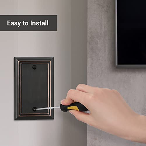 DEWENWILS 4-Pack Blank Wallplates, Aged Bronze Outlet Cover, Metal - image 3