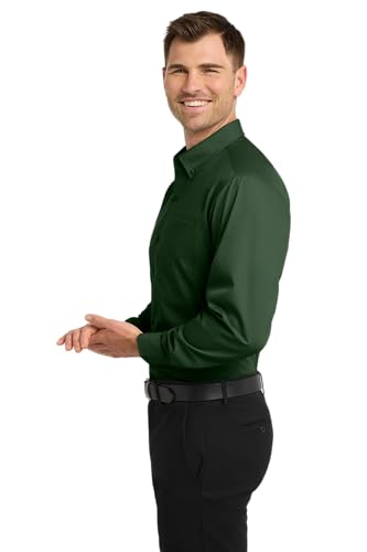 Image of Port Authority Men's Long Sleeve Carefree Button-Down Poplin Shirt
