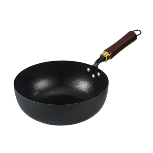 Wok de hierro con mango de madera diámetro 24 cm miniatura 1