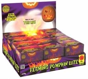 94807PDQ Halloween Flaming Pumpkin Light, Battery-Operated - Quantity 1111