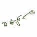 Moen T953BN Monticello Two-Handle Low Arc Roman Tub Faucet and Hand Shower Without Valve, Brushed Nickel