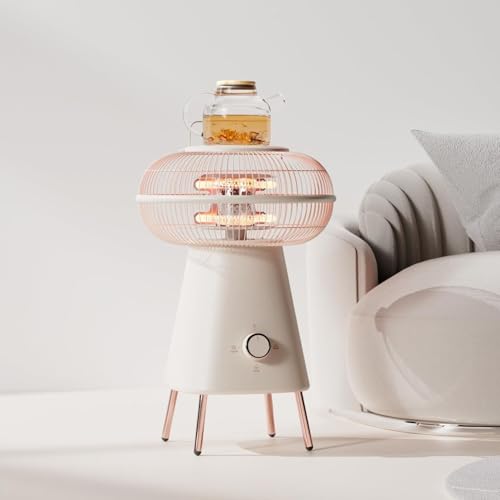 小太陽暖房機-園幾 ストーブ 電気ストーブ 暖房器具 5秒速暖 360° 電気ヒーター 小型 転倒オフ 安全 ビンテージ風 脱衣所 トイレ 寝室 オフィス セラミックファン ファン セラミック 電気ストーブ 小型足元 持ち運び暖房器具 智能恒温 メモリー機