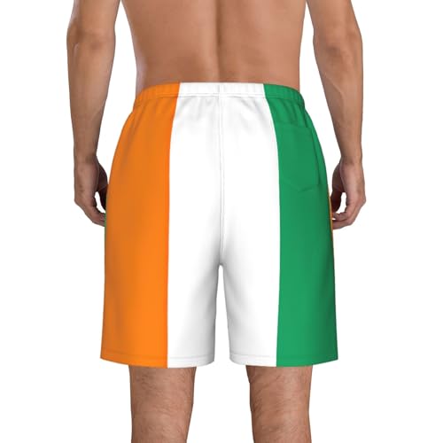 Men's Beach Shorts Swim TrunksFun Patterns Flag of Cote D'Ivoire Print for Surfing Running Summer Vacation3