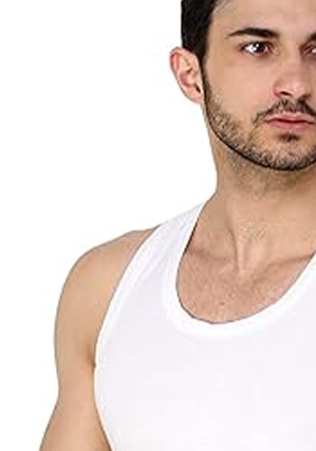 Image of Prince Youngman Round Neck Sleeveless Cotton Vest Combo for Men, 100% Combed Cotton - Stretchable & Breathable - Comfortable Fit - Ideal Summer Innerwear