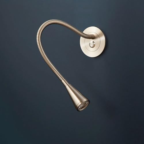 Nikiel Doprowadziły Ściany Montaż Readilight Sconce Nowoczesny z Push Switch, 3000K Łóżko Do Sypialni, Elastyczne Ściany/Nikiel