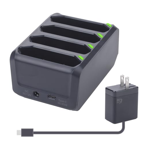 4-Slot Battery Charging Cradle for Zebra TC77 TC70 TC72 TC75 TC70X TC75X TC720L TC75EK TC75AH TC75GK TC700H TC700K TC77HL Barcode Scanner Battery Compatible with BT-000318 Battery
