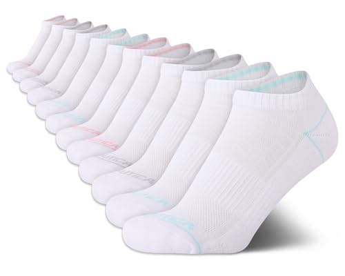 Image of Nautica Womens Low Cut Socks - 12 Pack Breathable Mesh Cushioned Athletic Performance No Show Socks for Women