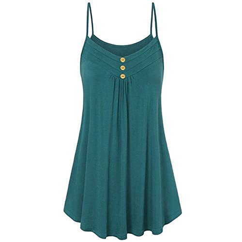 Débardeur sans bretelles vert 5XL fluide et léger pour femme