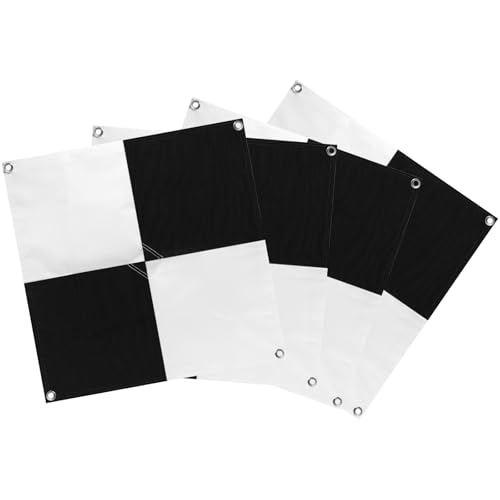 Image of Drone Ground Control Point GCP, UAV Marker for Mapping & Surveying, GCP UAV Marker with Center Eyelet and Corner Anchor Points, Compatible with Most Surveying Equipment Software, 4 Pack (24 inchx24 inch)