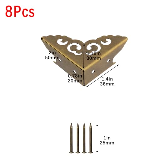 Image of Geesatis 8PcsCorner Protectors,Guard Cabinet Furniture Corner(Bronze)