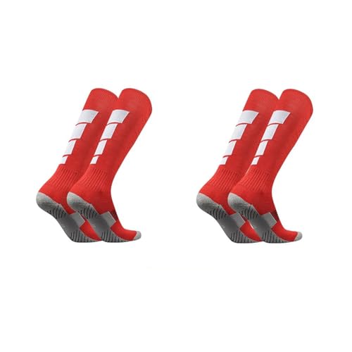 KXJPIZIYB 2 Pairs Professional Fencing Socks Fencing Gear Safety Leggings Unisex Protective Socks, for Epee Sabre Foil Fencer(Red,S)