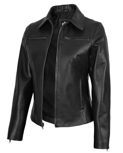 Image of Decrum Vintage Style Real Lambskin Casual Leather Jackets for Women