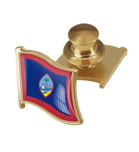 Image of vmcoatdu Country Flag Backs Locking Pin Keepers Locking Clasp Pin Badge International Travel Brooch Metal Alloy Souvenir Pin 0.75x0.7 Inch Small Pin