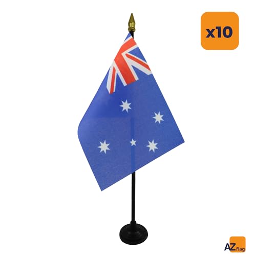 Drapeau Australien de Table AZ FLAG Lot de 10 Mini Drapeaux Bureau 15x10 cm - 3