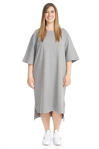 Image of ESTEEZ Womens Oversized Cotton High Low Tunic T-Shirt Dress