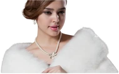 Miniatura 2 de Chal de piel sintética para mujer, suave y versátil, abrigo cálido para invierno, capa para vestidos de noche de boda de los años 20