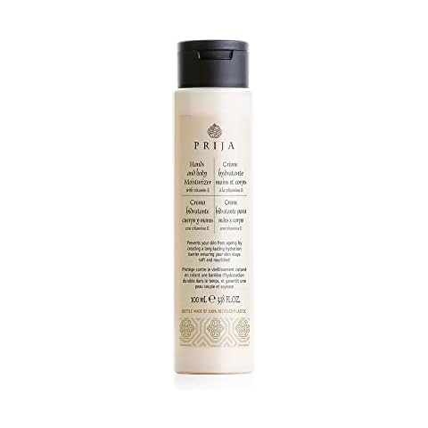 Prija Hands And Body Moisturizer with Vitamin E and Hyaluronic Acid (3.38 fl oz) - Nourishing and Moisturizing, Travel Size, Vegan Friendly, Dermatologically Tested Cover