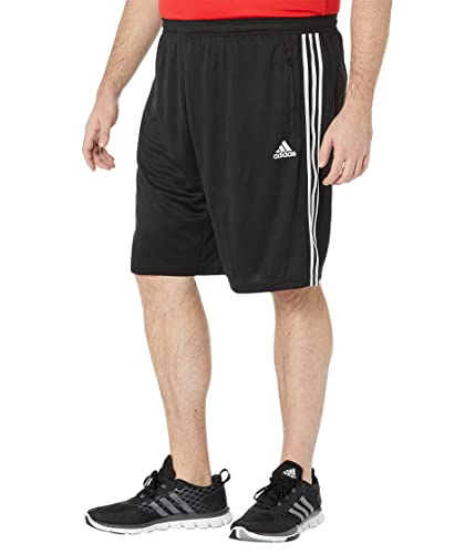 adidas Mens Designed 2 Move 3-Stripes Shorts Black/White Small at