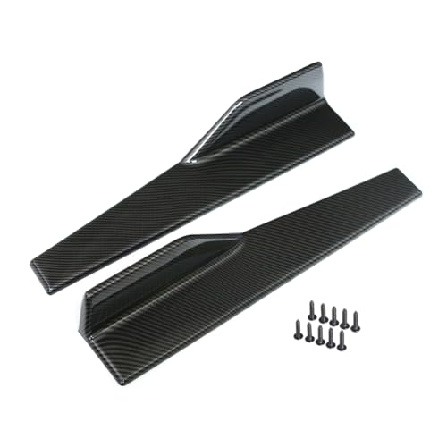 SRTMIRJJ Faldones Laterales Coche para VW Golf 5 MK5, Coche Divisor Balancín Winglet Wings Canard Difusor, 450mm, Accesorios Prácticos Autos,Carbon Fiber