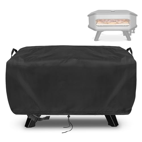 Fenghome Pizzaofen Abdeckung für Cozze 90347 XXL 17' Gas Pizza Ofen, Wasserdicht Staubdicht Pizzaofen Tragetasche 500D Oxford-Stoff Pizzaofen Tragetasche Pizzaofen Zubehör-Schwarz (62x62x28cm)