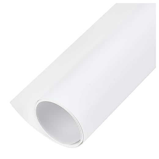BENECREAT Fondale Fotografico in PVC da 100x40 cm, Sfondo Fotografico in Vinile PVC Bianco Opaco per Studio Fotografico di Prodotti Video