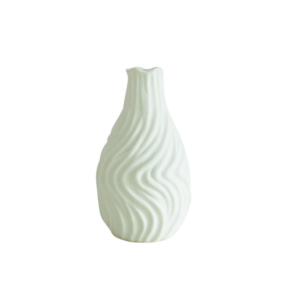 EINES Ceramic Vase Lingsi White Jade Desktop Flower Arrangement Decoration Ornaments