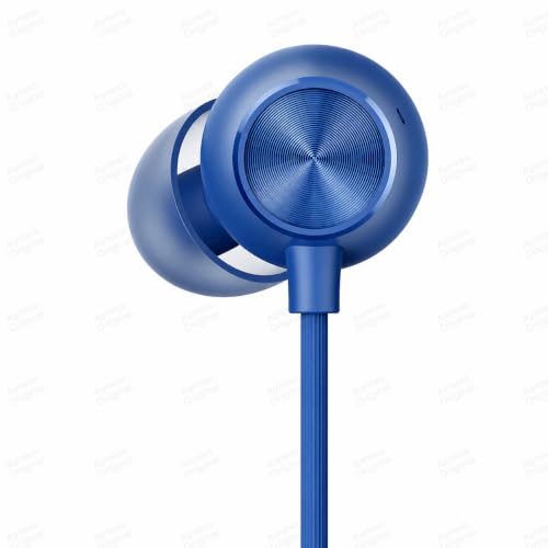 Image of Original Earphone for Realme Buds 2 Neo Wired Earphones with Mic, 11.2mm Bass Driver, Tangle-Free Cable, 3.5mm Jack, Light Weight, Foldable [Blue]