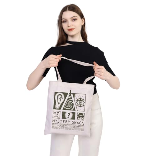 WSNANG Cartoon TV Series Gift Mystery Shack Tote Bag Mabel and Dipper Fans Reusable Grocery Bag Cartoon TV Series Fans Gift4