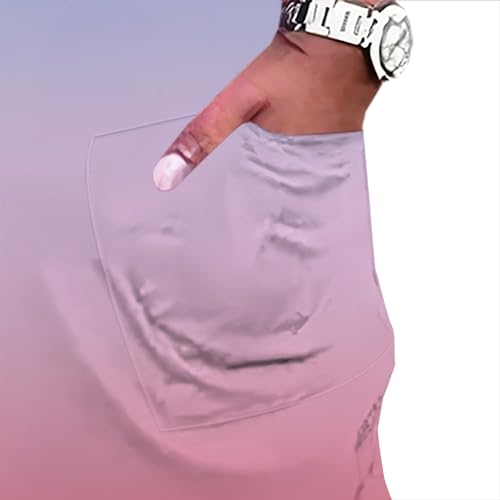 Image of SUZONANA Plus Size Maxi Dresses for Women T Shirts Dress Long Summer Outfits Casual Short Sleeve Oversized with Pockets Ombre Gradient Print Blue Red XL