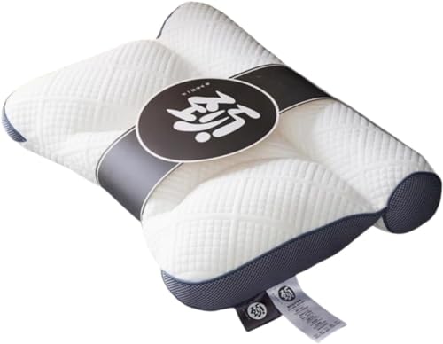 Jirrtco 快適な眠りのためのハイテク枕 低反発 凹型中空デザインを安定させ、高さ調節可能 側面昇降 丸型洗濯可能 立体構造 40cm*60cm (グレー*1)