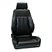 ProCar by Scat 80-1250-51L Black Vinyl Racing Elite Lumbar DLX Recliner Left Seat