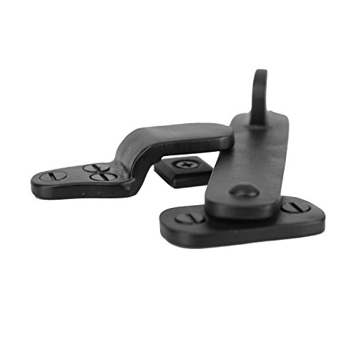 Brass Valley - 4" Black Flip Latch - Solid Cast Brass